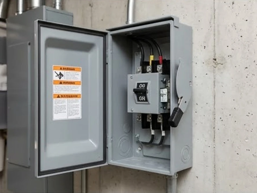 Old fused disconnect box, newer