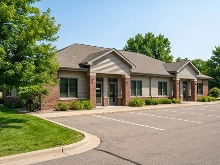 Small office-condo building, summer