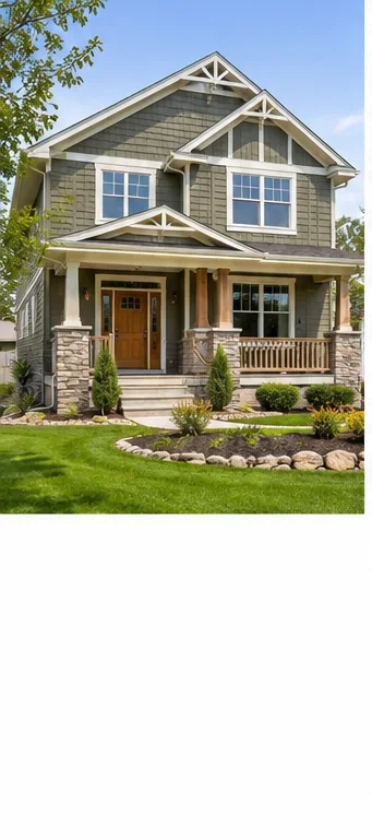 Modern white farmhouse-style home with black windows and dark garage doors — Radon Testing in Jasper, MN