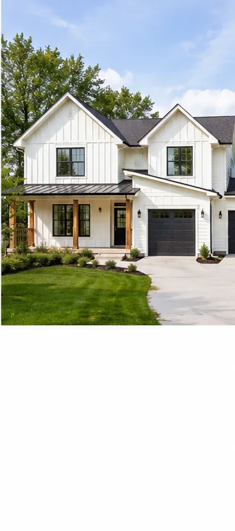 Two-storey home with lit windows in fresh snow at dusk — Radon Testing in Jackson, MN