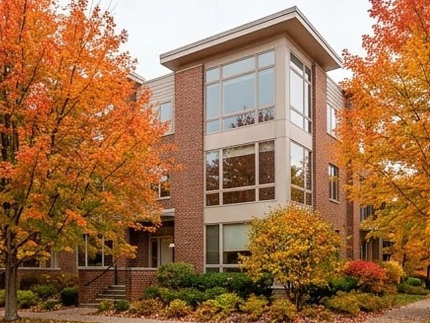 Condo building, autumn