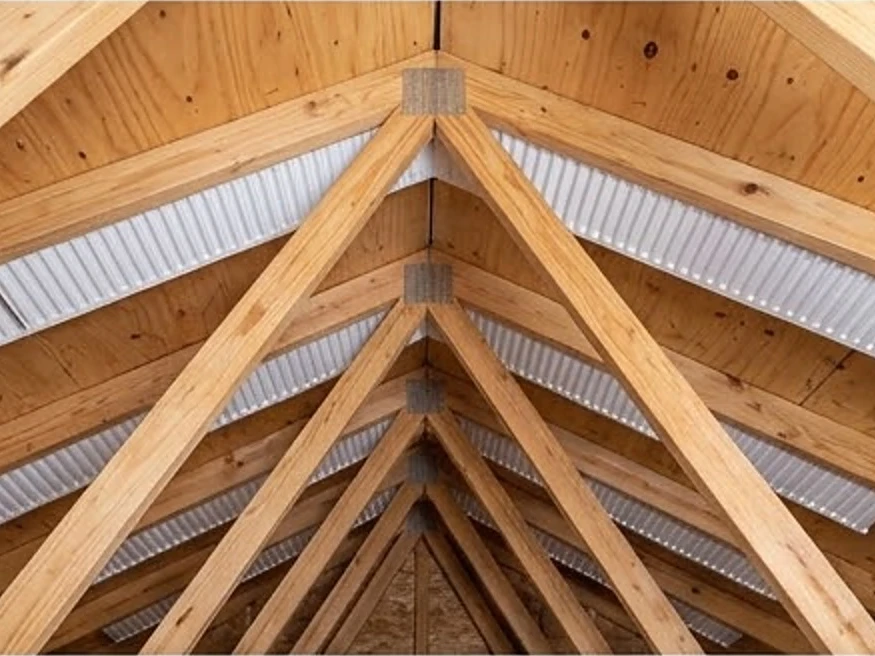 Roof vents on a ridge, newer home