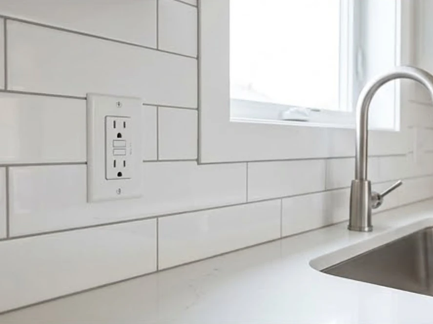 Outlet near a kitchen sink, newer