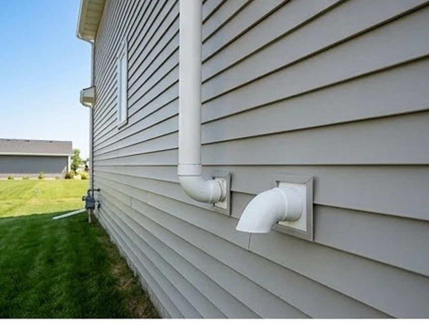 Air conditioner condenser outside, newer home: hvac inspection in Edina, MN