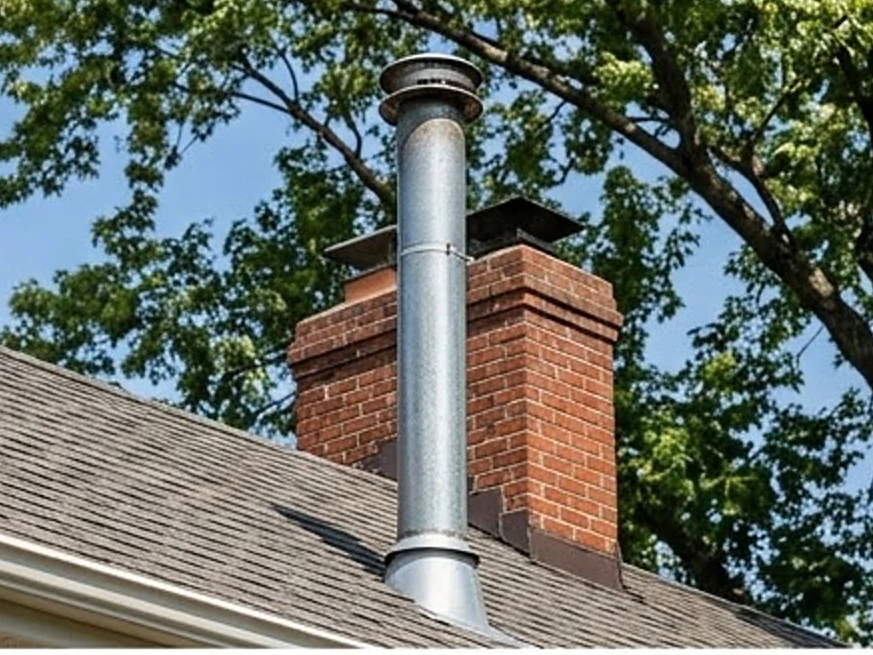 Air conditioner condenser outside, older home: hvac inspection in Vadnais Heights, MN