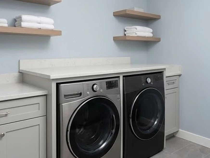 Laundry room with washer hookups, modern laundry room: plumbing inspection in Eden Prairie, MN