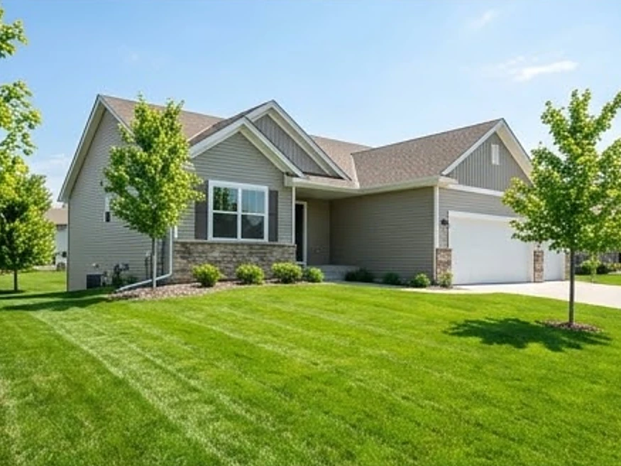 New home with fresh sod, summer: new construction inspection in Saint Paul, MN