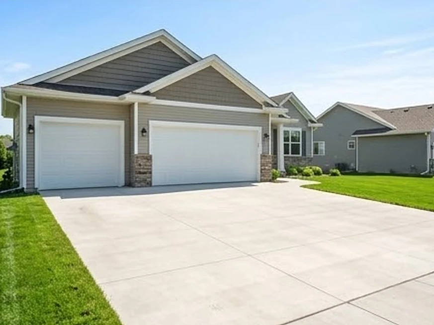 New driveway and garage, summer: new construction inspection in Saint Paul, MN