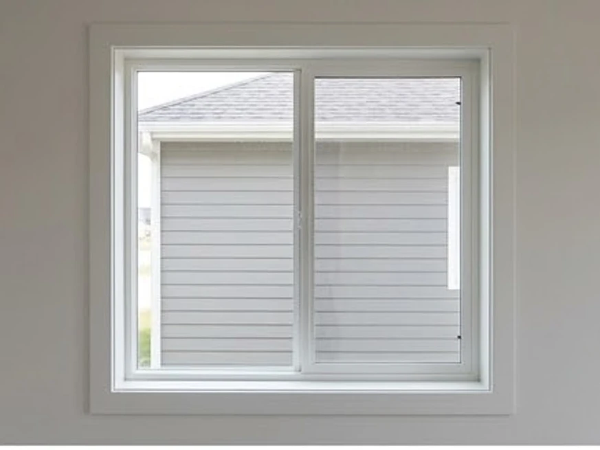 New window with a gap in caulk, newer home: 11-month warranty inspection in Rush City, MN