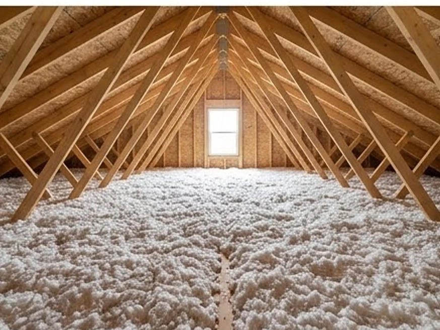 New attic insulation depth, newer home: 11-month warranty inspection in Mayer, MN