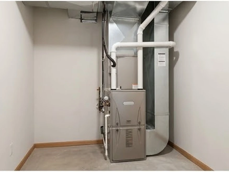 New furnace room, newer home: 11-month warranty inspection in Dayton, MN