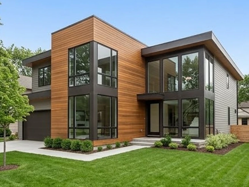 Curb view of a home ready to list, modern home: pre-listing inspection in Minnesota and Iowa