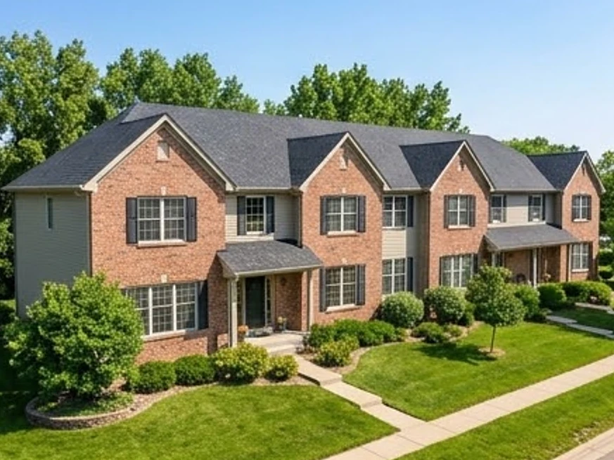 Townhome row, summer: residential inspection in Carver, MN