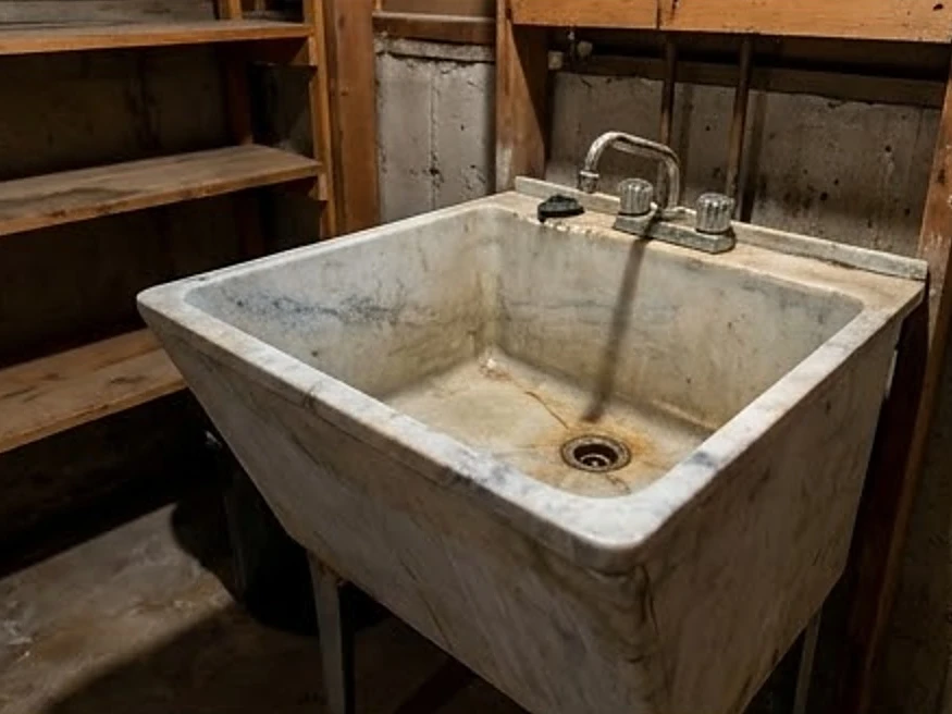 Laundry tub drain, older home: sewer scope inspection in Inver Grove Heights, MN