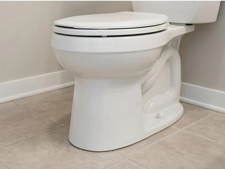 Toilet base in an older bathroom, newer home: sewer scope inspection in Inver Grove Heights, MN
