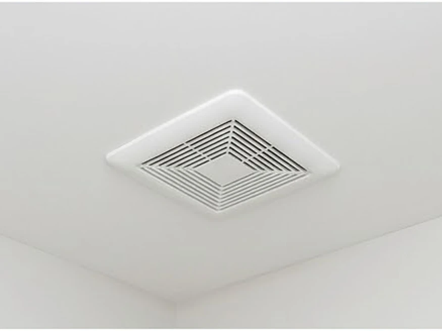 Bathroom exhaust fan in a ceiling, newer home: mold inspection in Eden Prairie, MN