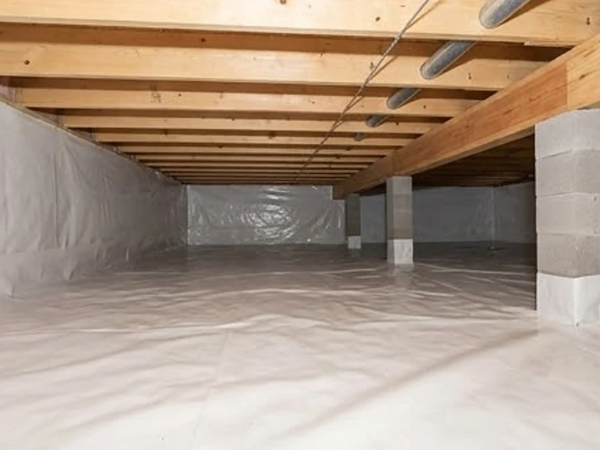 Crawlspace with new vapor barrier, cleaner newer: mold inspection in Duluth, MN