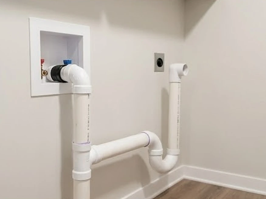 Laundry standpipe, modern home: sewer scope inspection in Minneapolis, MN